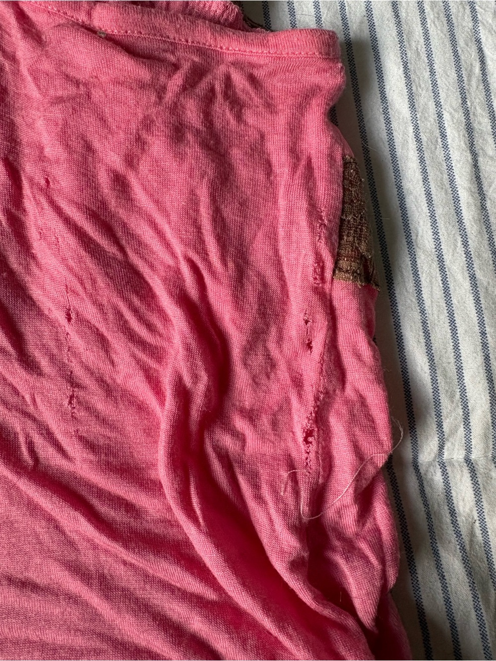 Pink and Brown Lace Trim Cami Tank - Picture 2 of 6
